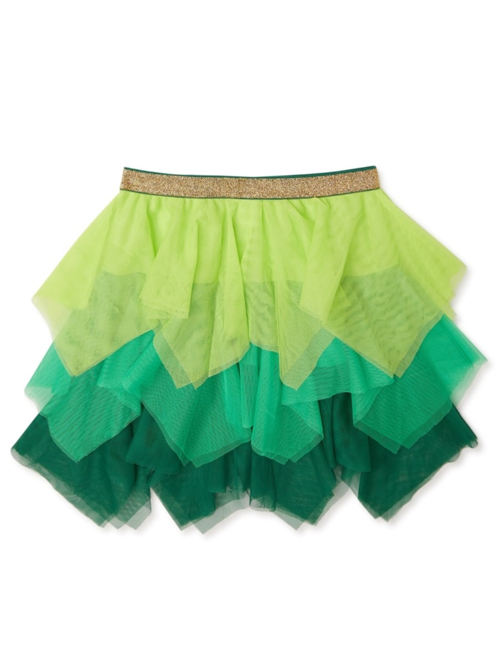 Way To Celebrate St. Patrick's Day Fairy Layered Green Tulle Skirt Halloween